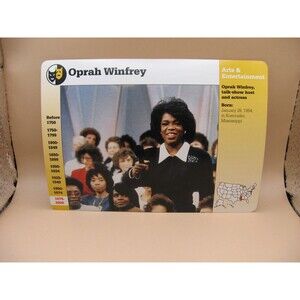 Oprah Winfrey Arts & Entertainment 1995 GROLIER STORY OF AMERICA CARD #7-16